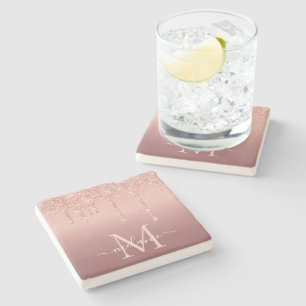 Porta copos de Pedra do Nome Personalizado da Letr