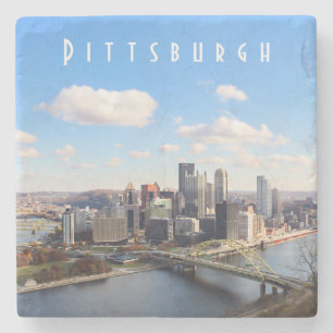 Porta copos de Pedra do Skyline Pittsburgh