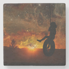 Porta copos de Pedra do Swing de Pneus Child In Ti