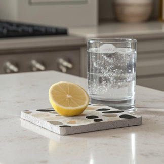 Porta copos de pedra escandinava do Terrazzo