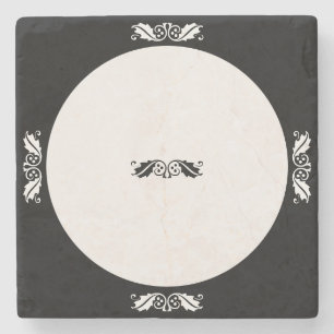 Porta copos de pedra - Holly sai em preto e branco