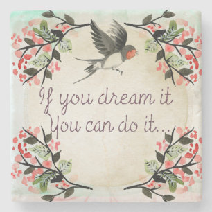 Porta copos de pedra inspirada do vintage