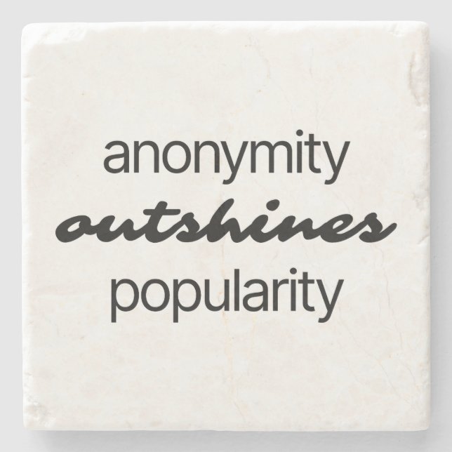 Porta copos de Pedra Marble Anonymity (Frente)