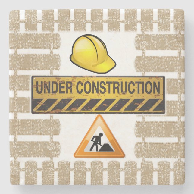 Porta copos De Pedra Marble Em Construção (Frente)