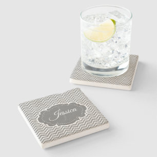 Porta copos de Pedra Personalizada da cinza