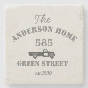 Porta copos de pedra personalizada da fazenda