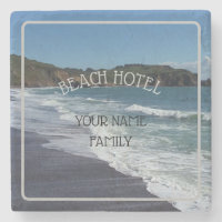 Porta copos de Pedra Personalizada do Hotel Beach