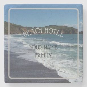 Porta copos de Pedra Personalizada do Hotel Beach