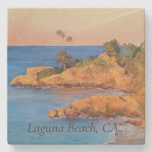 Porta copos de pedra quadrada (Frente)