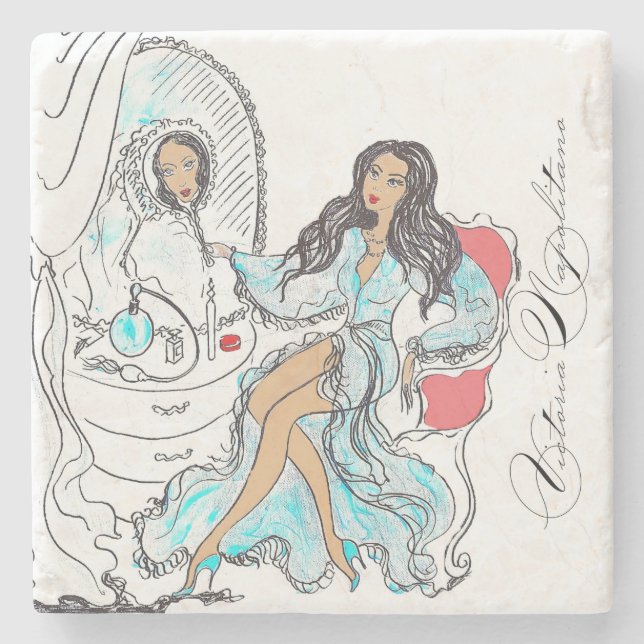 Porta copos de Pedra Victoria Napolitano (Frente)