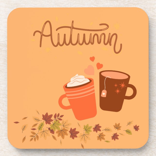 Porta copos de plástico do Duro de outono (Frente)