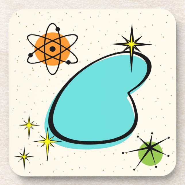 Porta copos de plástico do Duro Retro Atomic Boome (Frente)