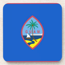 porta copos de plástico duro com bandeira de Guam,