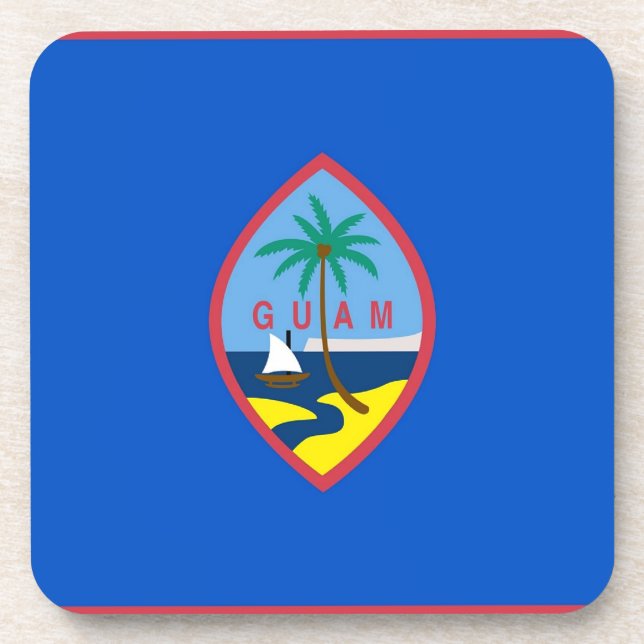 porta copos de plástico duro com bandeira de Guam, (Frente)