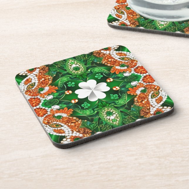 porta copos de plástico duro com cores irlandesas (Left Side)