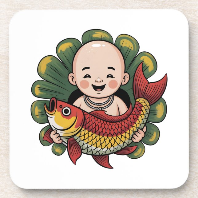 Porta-copos de plástico rígido | Garoto Bonito com (Frente)