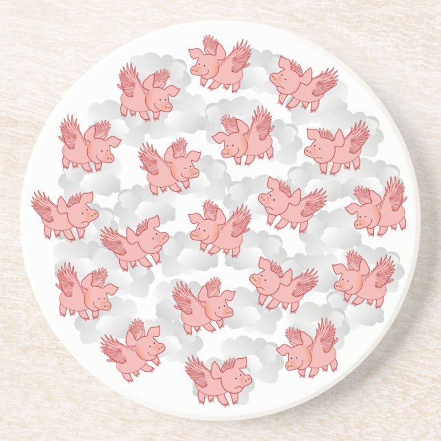 Porta copos de porcos voadores (Frente)