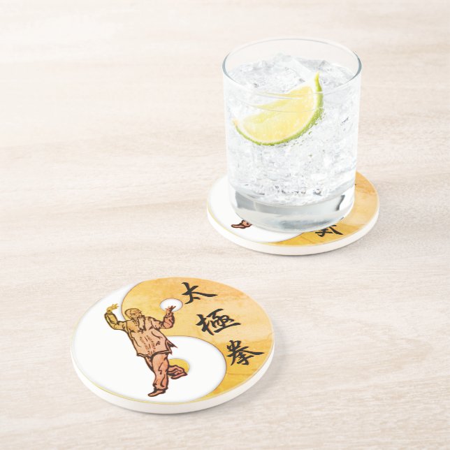 Porta copos de Tai Chi Sandstone (Lateral)