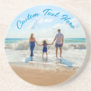 Porta copos de Texto Fotográfico Personalizada Sua