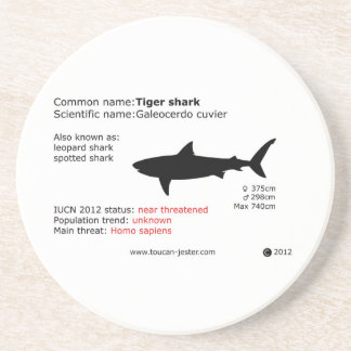 Porta copos de tubarão-Tigre