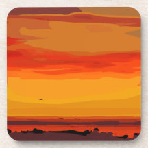 Porta copos de um impressão de arte abstrato por K