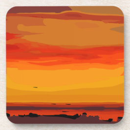 Porta copos de um impressão de arte abstrato por K