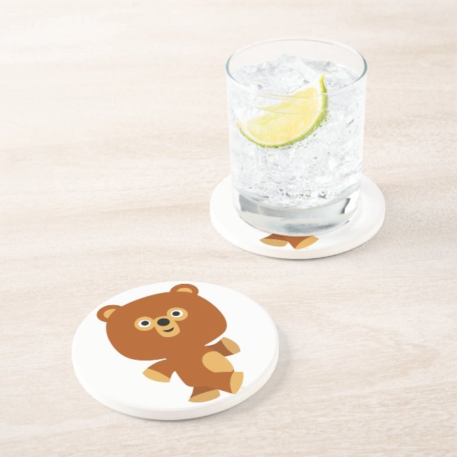 Porta copos de Urso de Cartoon Assertivo Bonito (Lateral)