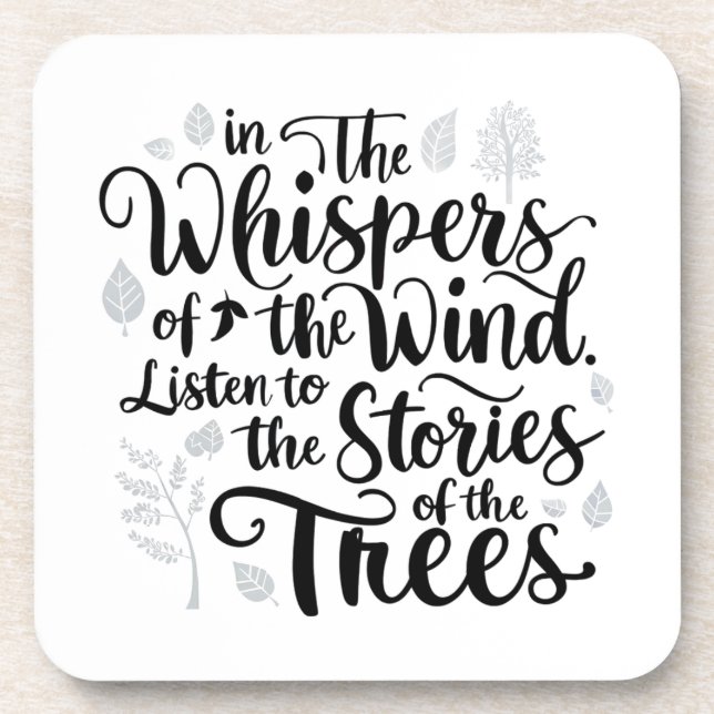 Porta copos de vento sussurros (Frente)