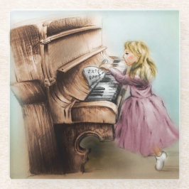 Porta copos De Vidro De Piano, Elegante Arte Vinta