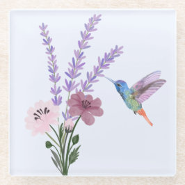 Porta copos de vidro lavanda