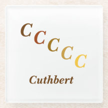 Porta copos de vidro - Nome e letras espaçadas (br