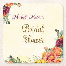 Porta-copos de vinho para chá de noiva de outono f