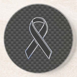 Porta-copos Decor de fibra de carbono para sensibilização da