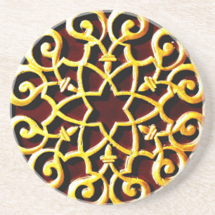 Porta-copos Decoração Dourada