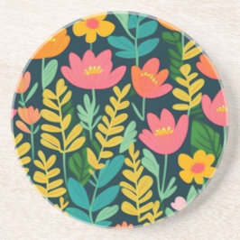 Porta-copos Deixa flores design coloridas