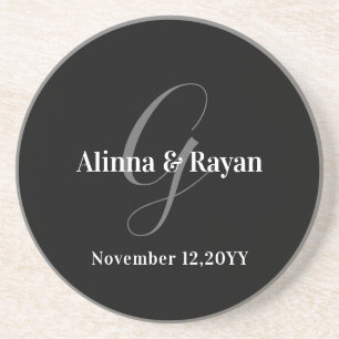 Porta-copos Desenho de Casal de Casamento Personalizado com Mo