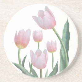 Porta-copos Desenho Floral de Tulipa Pastel