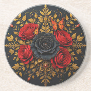 Porta-copos Desenho Floral Elegante