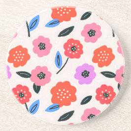 Porta-copos Desenho Han de padrão de flores