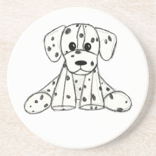 Porta-copos Desenho simples de um cão dalmata de pelúcia em pr