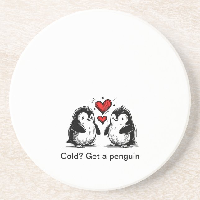 Porta-copos Desfile de Amor de Pinguins (Frente)