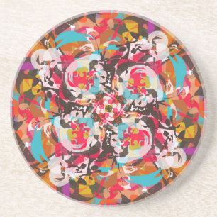 Porta-copos Design de abstrato floral colorido