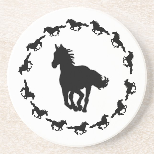 Porta-copos Design de cavalo Silhouette (Frente)