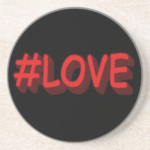 Porta-copos Design de Expressão de Corte "#LOVE". Comprar Agor