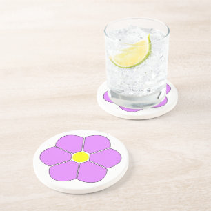Porta-copos Design de Flor Roxo