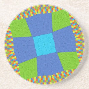 Porta-copos Design de Impressão de Arte Ciana Azul Belo e Belo