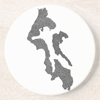 Porta-copos Design de Mapa do Condado da Ilha Whidbey