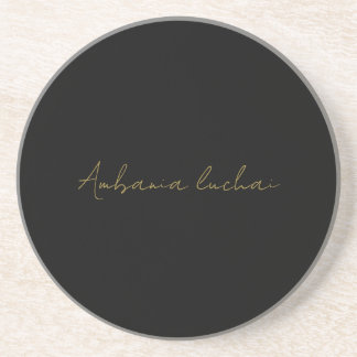 Porta-copos Design de Nome Chic Personalizado Clássico Cinza D