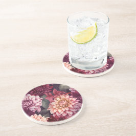 Porta-copos Design de Padrão de Dahlia Rosa-Vermelho-Cria