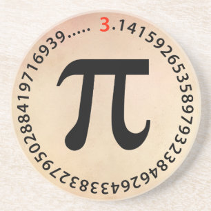 Porta-copos Design do número do Pi